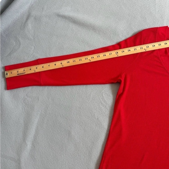 NWT - Terra & Sky Long Sleeve Brilliant Red Waffle Tee Shirt (0X) - Picture 5 of 10